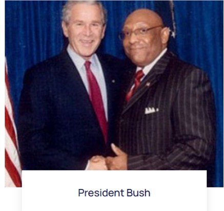 Larry Hales with President George W. Bush