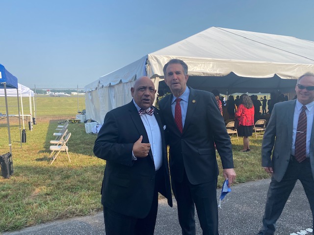 Larry Hales with Virginia Governor Ralph Northam