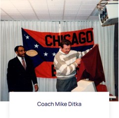 Larry Hales with Coach Mike Ditka