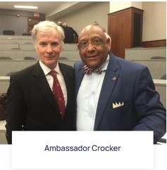 Larry Hales with Ambassador Crocker