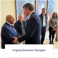 Larry Hales with Virginia Governor Glenn Youngkin