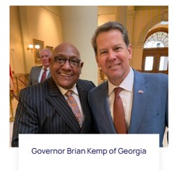 Larry Hales with Governor Brian Kemp of Georgia