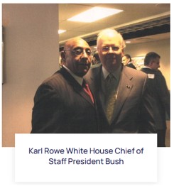 Larry Hales with Karl Rove, White House Chief of Staff to President Bush