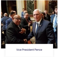 Larry Hales with Vice President Mike Pence at the White House
