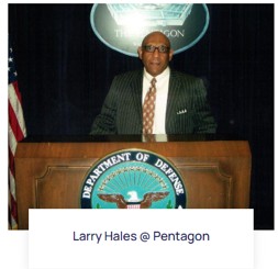 Larry Hales speaking at the Pentagon, Department of Defense