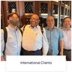 Larry Hales with international clients