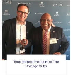 Larry Hales with Todd Ricketts, President of the Chicago Cubs