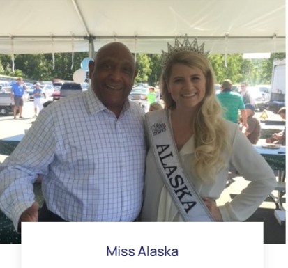 Larry Hales with Miss Alaska