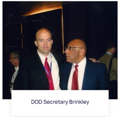 Larry Hales with DOD Secretary Brinkley